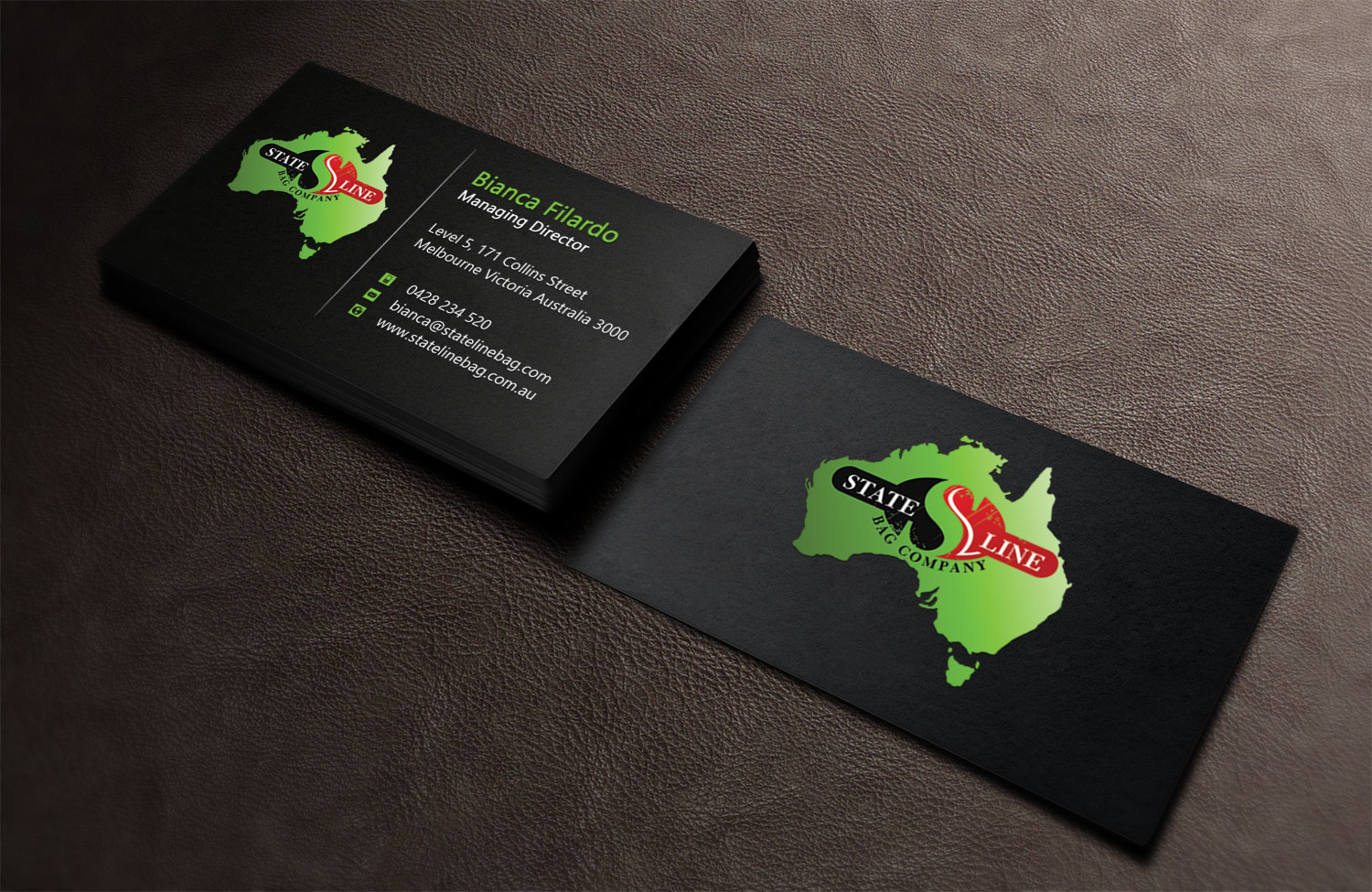 Visitenkarten-Design von Lanka Ama für Stateline Bag | Design #9564791