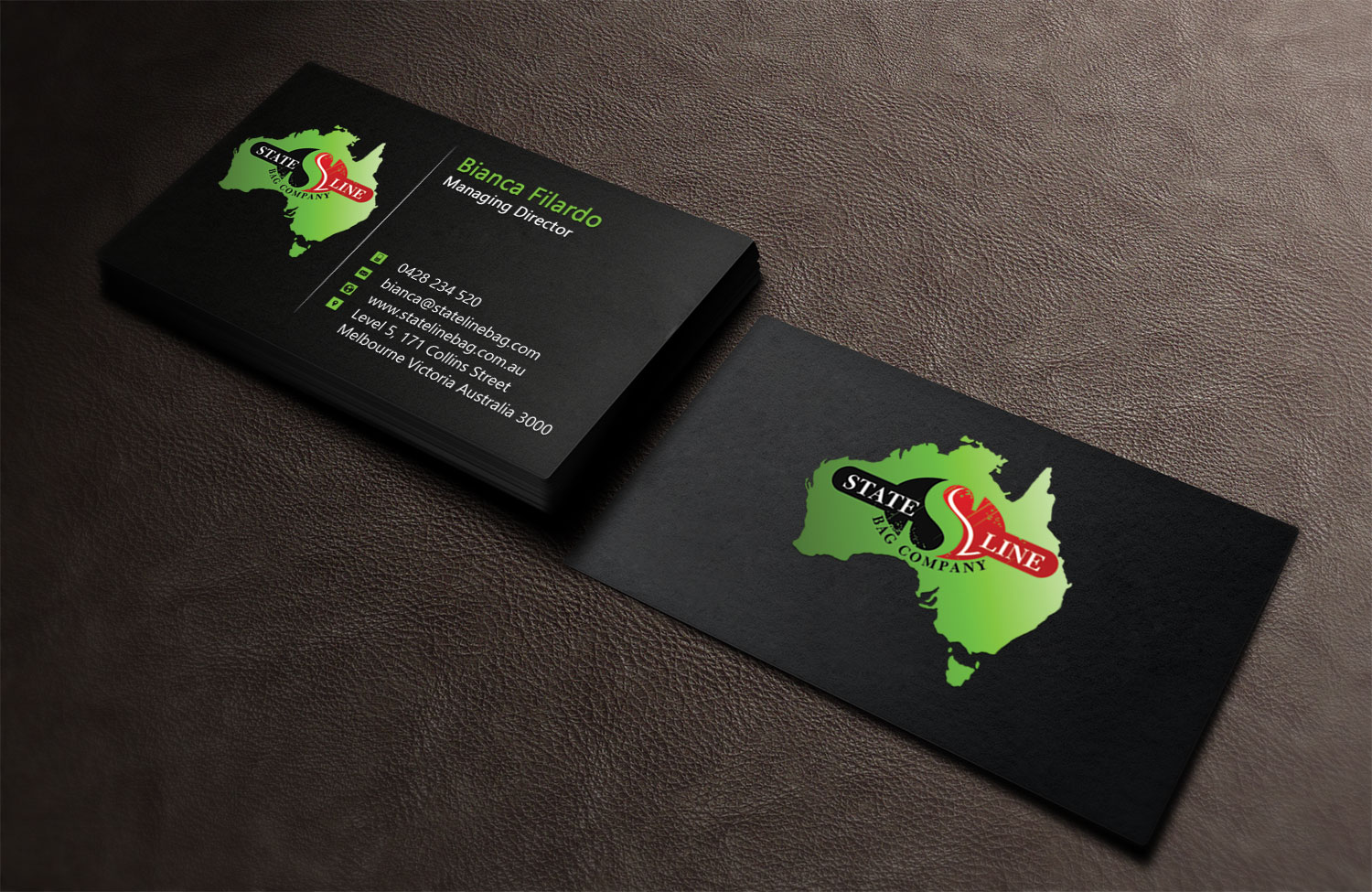 Visitenkarten-Design von Lanka Ama für Stateline Bag | Design #9564804