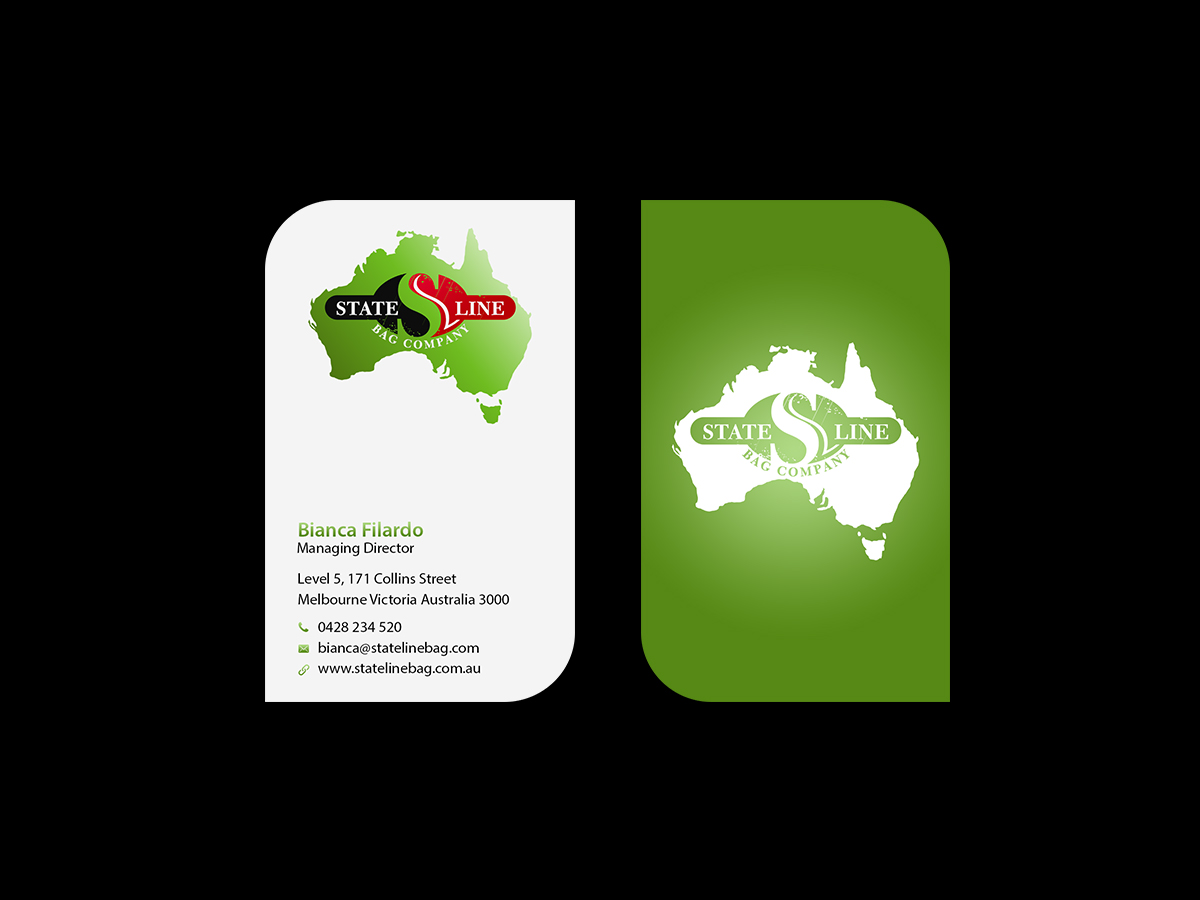 Business Card Design by Creations Box 2015 for Stateline Bag | Design #9576422