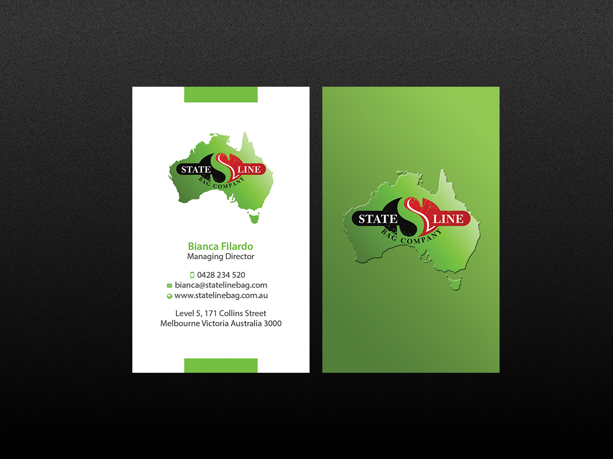 Business Card Design by Creations Box 2015 for Stateline Bag | Design #9585112
