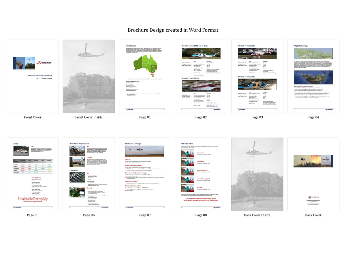 Brochure Design by SP Designwork for Osborne Aviation Services  | Design #2100653