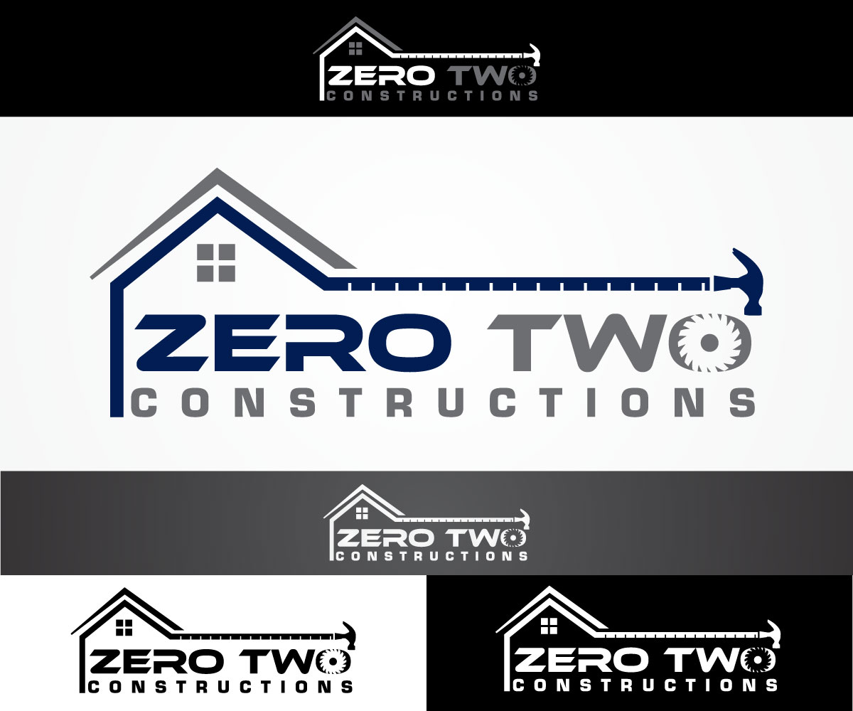 Logo Design by sangeloenriquez for Zero two constructions | Design #9575607