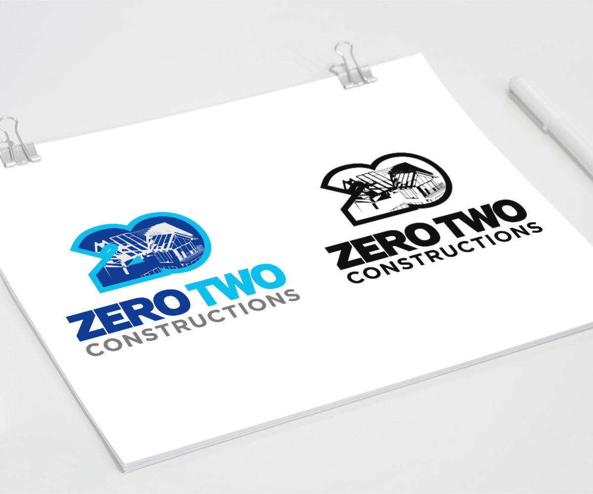 Logo Design by cosmin_xc for Zero two constructions | Design #9603216