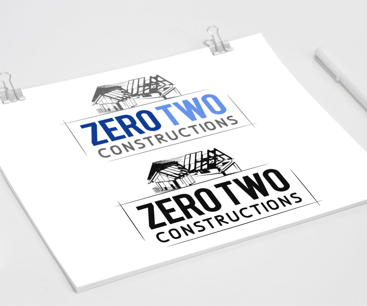 Logo Design by cosmin_xc for Zero two constructions | Design #9603231
