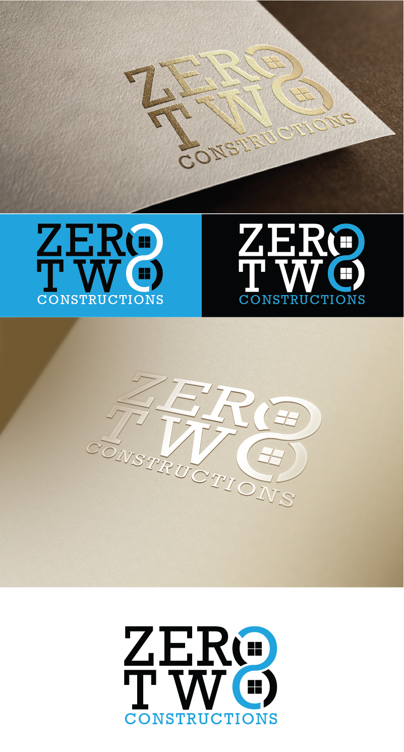 Logo Design by 3Guys for Zero two constructions | Design #9576942
