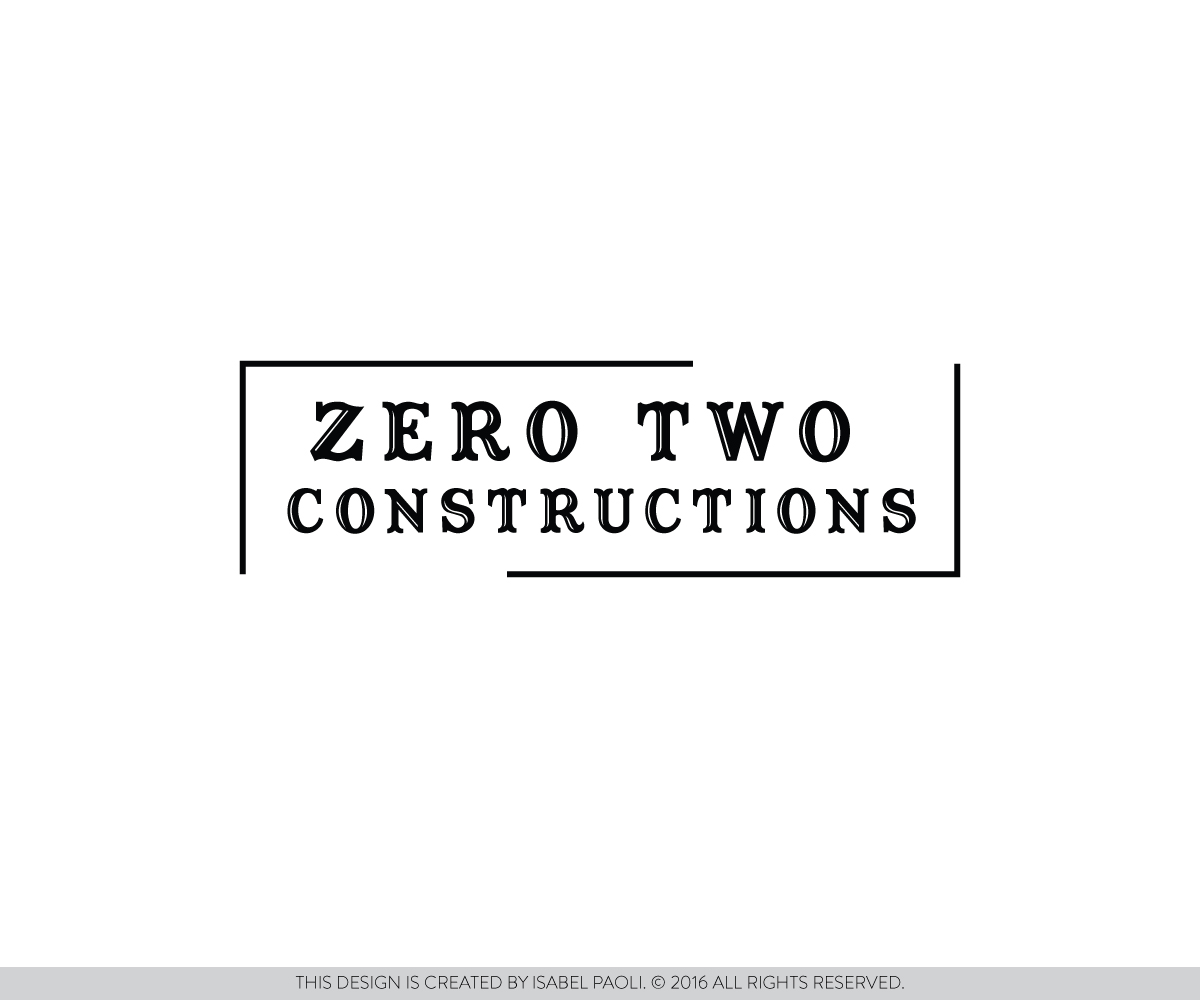 Design de Logo par isabel.paoli pour Zero two constructions | Design #9606641