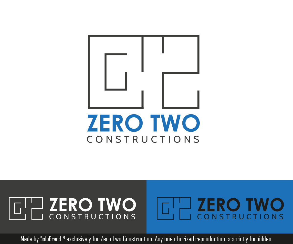 Design de Logo par Solo Brand pour Zero two constructions | Design #9593948