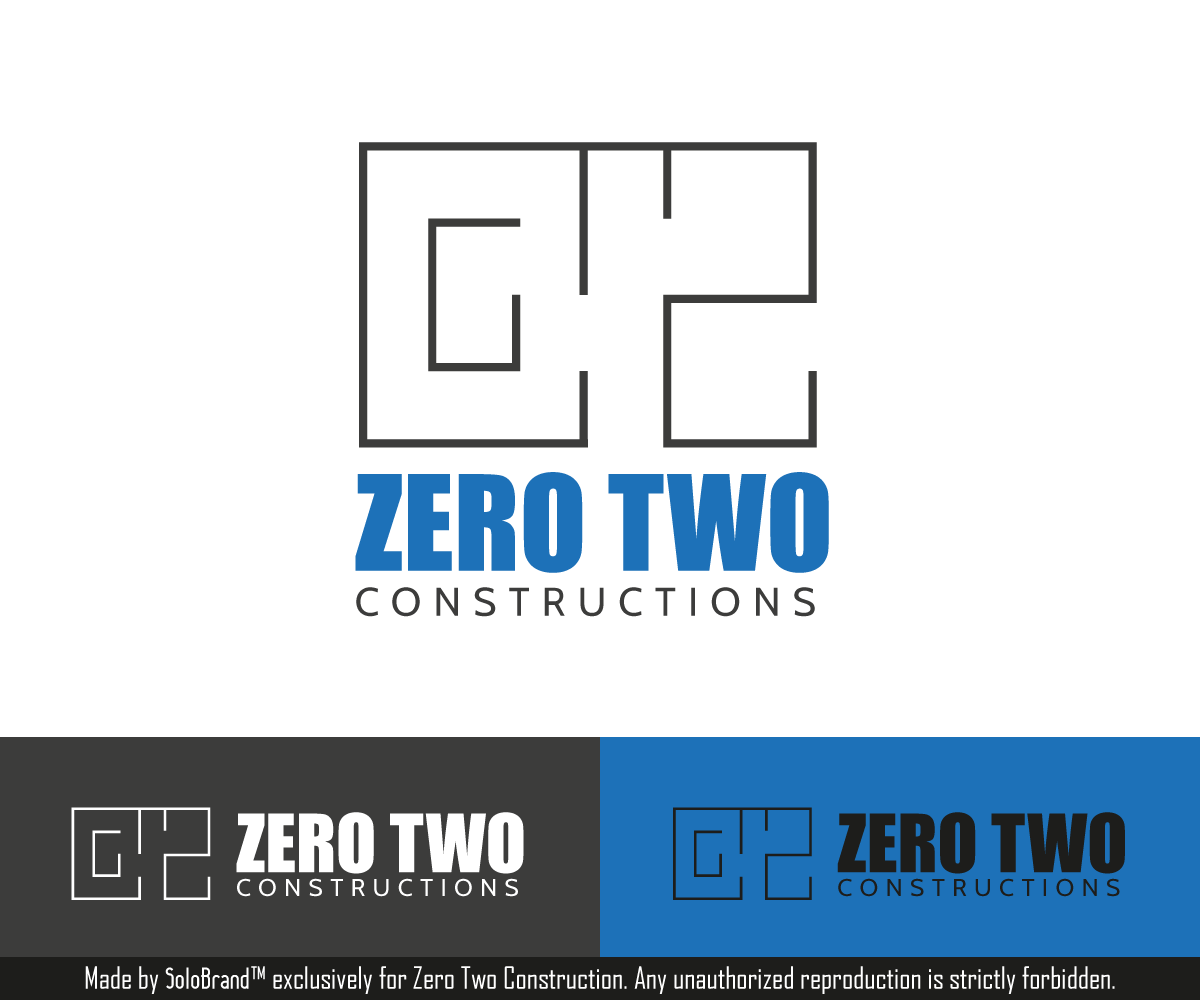 Design de Logo par Solo Brand pour Zero two constructions | Design #9593949