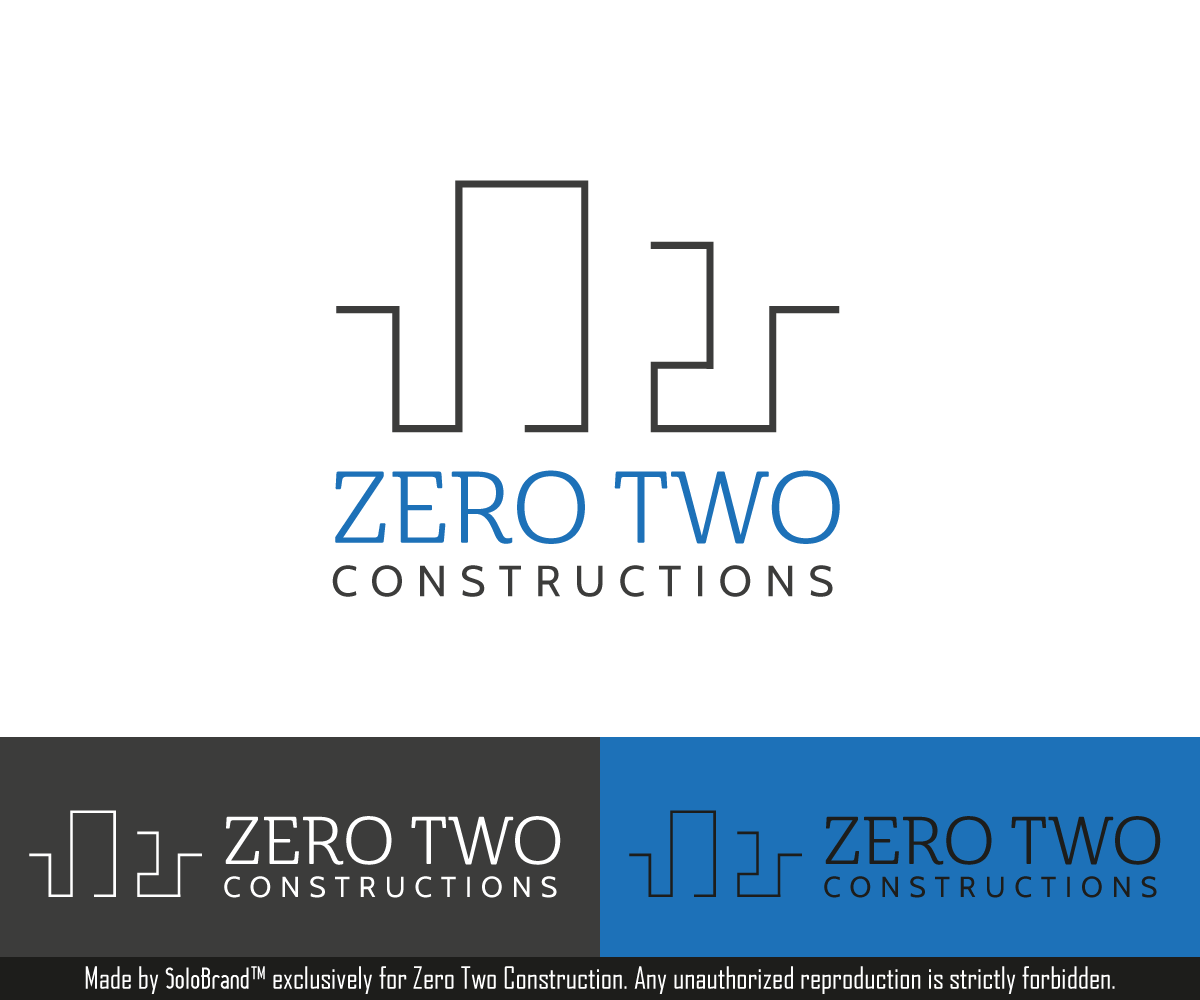 Logo Design by Solo Brand for Zero two constructions | Design #9594017