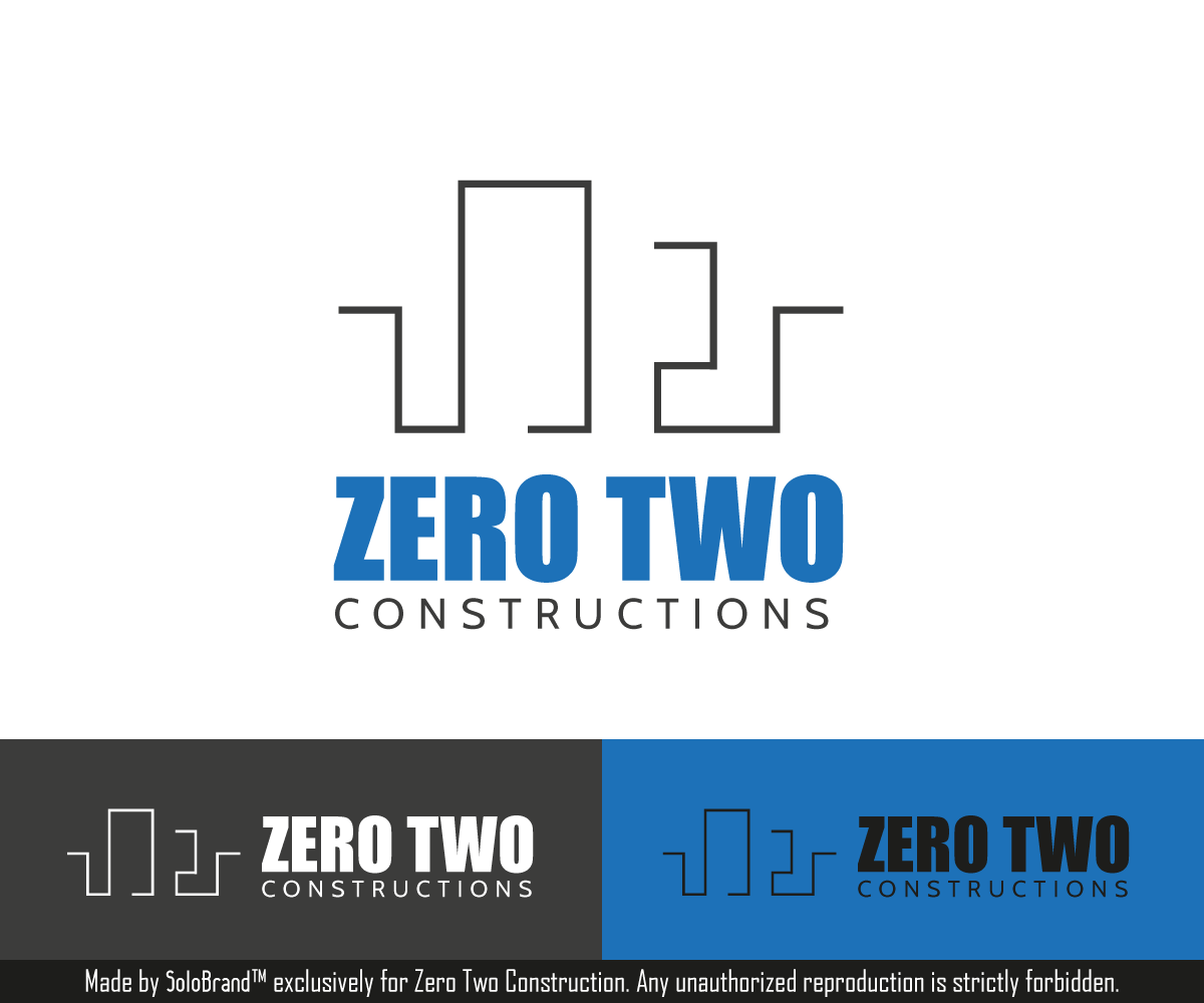 Logo Design by Solo Brand for Zero two constructions | Design #9594018