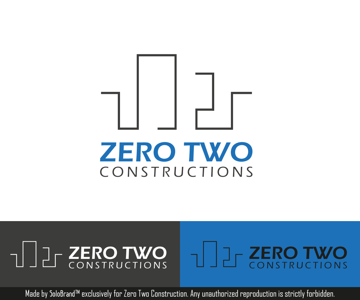 Logo Design by Solo Brand for Zero two constructions | Design #9594019