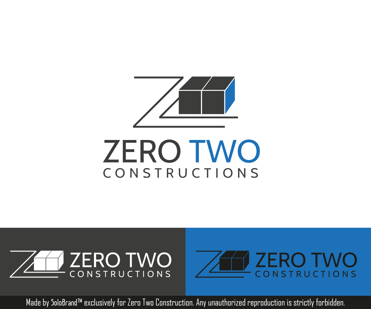 Design de Logo par Solo Brand pour Zero two constructions | Design #9594900