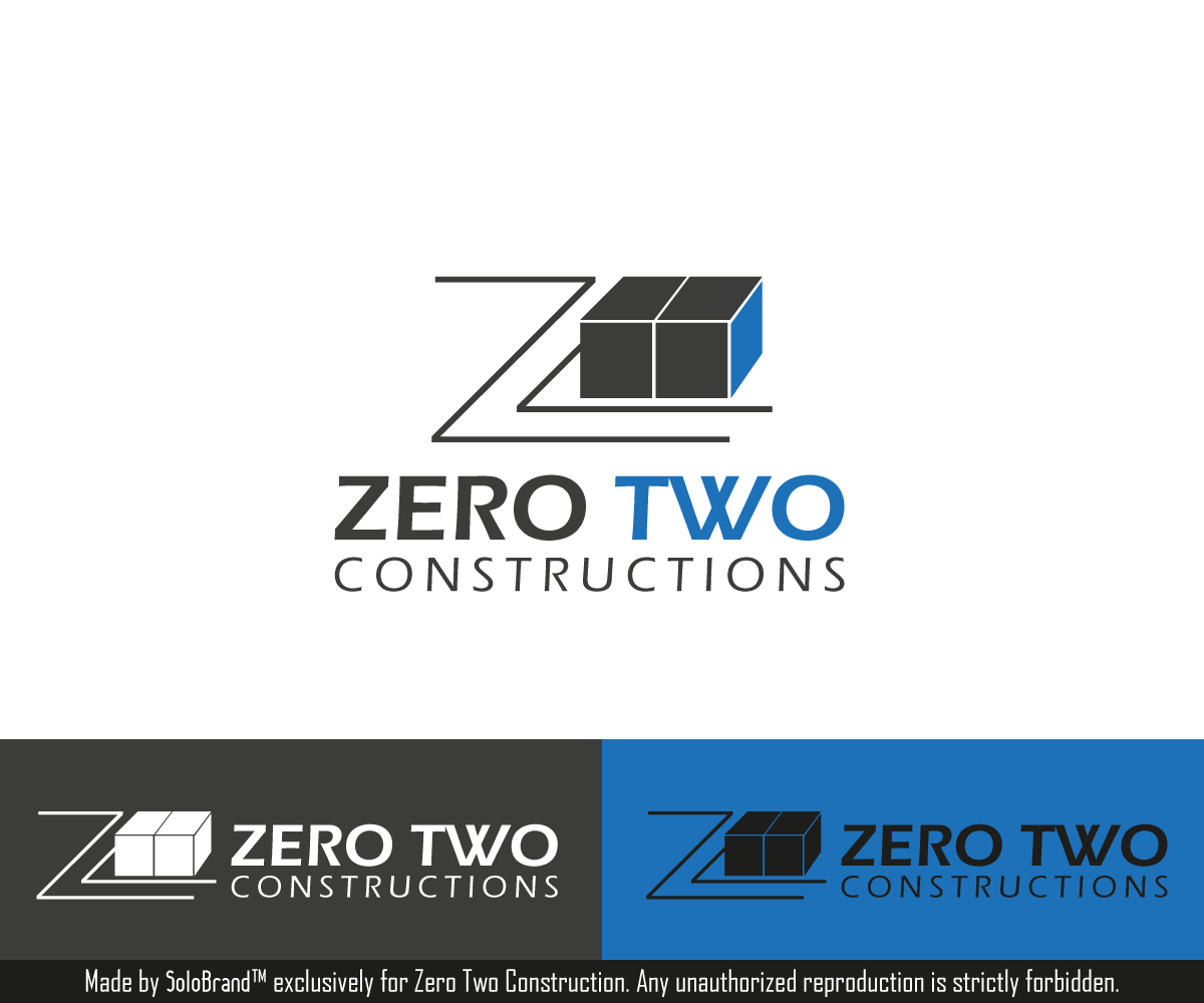 Design de Logo par Solo Brand pour Zero two constructions | Design #9594904