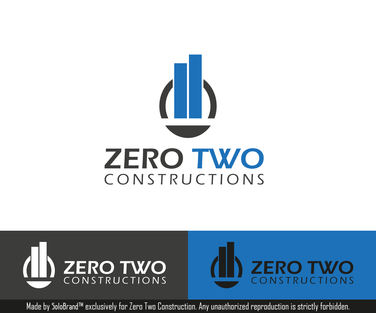 Logo Design by Solo Brand for Zero two constructions | Design #9595015