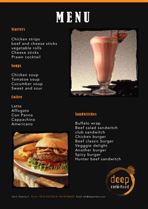 Menu Design by SarahQ for this project | Design: #2092419