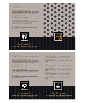 Menu Design by perlstyles for this project | Design: #2091566