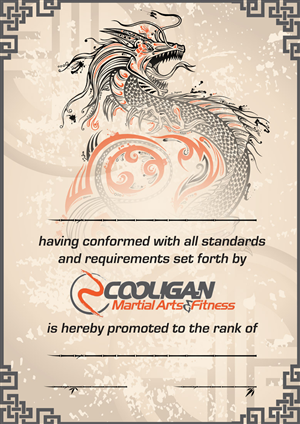 Martial art rank diploma