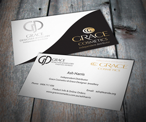 Grace Cosmetics & Designer Jewellery Business Card | Business Card Design by MT