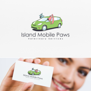 Diseño de Logo por REDcrackers.com para Island Mobile Paws Veterinary Services | Diseño #9646416