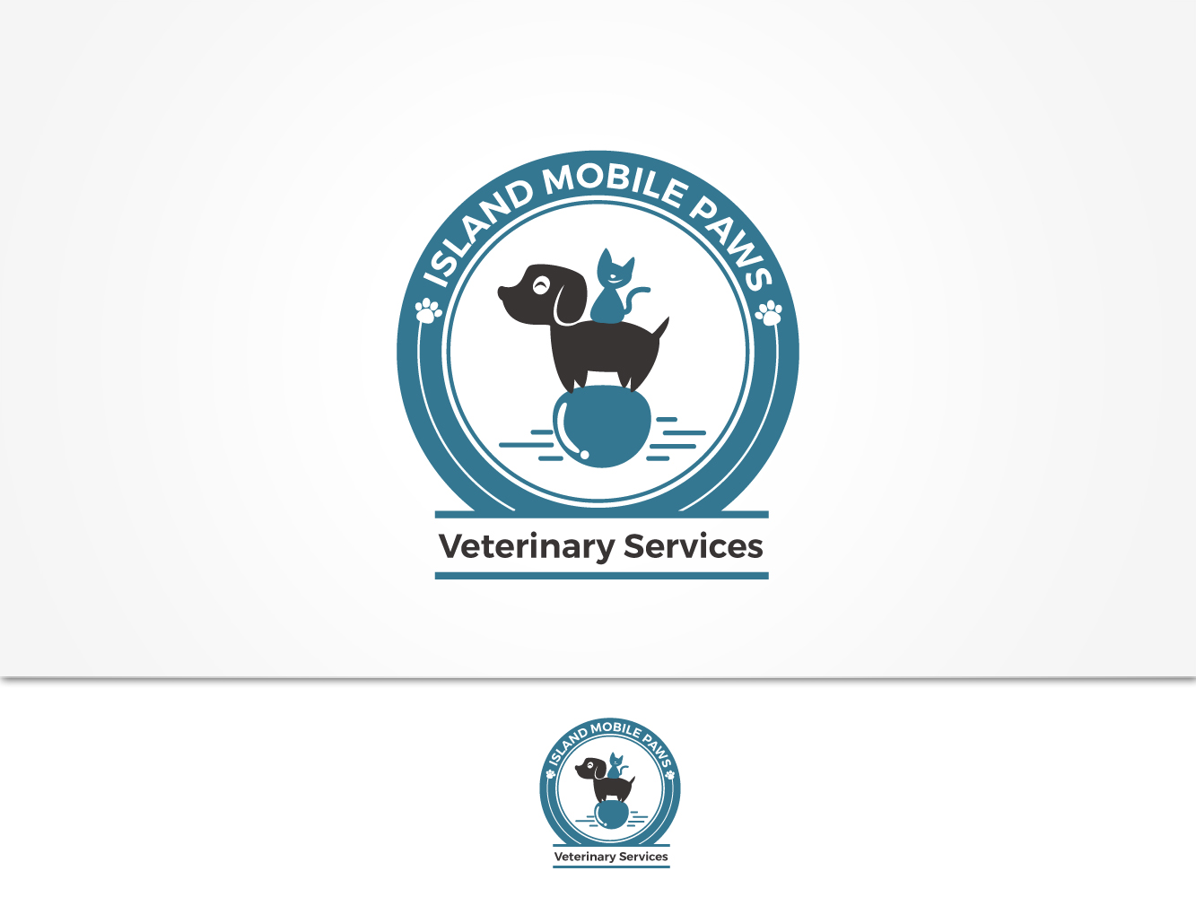 Logo Design by katrine for Island Mobile Paws Veterinary Services | Design #9673590