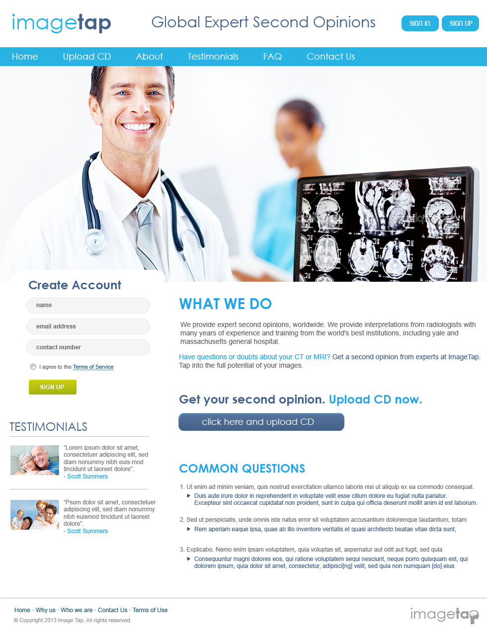 Web Design by jeckx2 for Shams+Sheikh%2C+MD%2C+Inc | Design #2213843