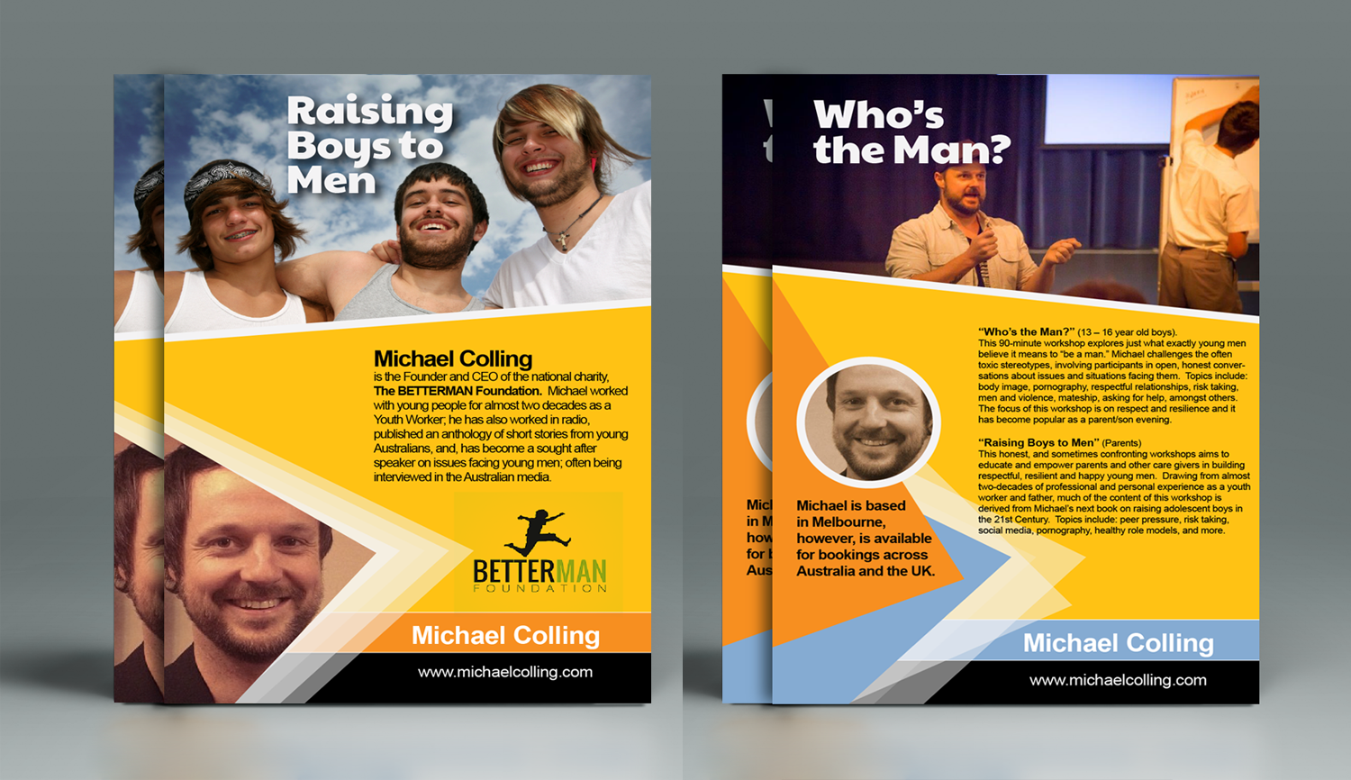 masculine upmarket education flyer design for a company by youth guest speaker flyer