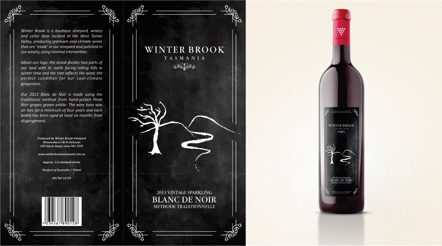 Label Design by DG for Winter Brook Vineyard | Design #9684689