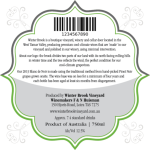 Label Design by creative.SB for Winter Brook Vineyard | Design: #9593068