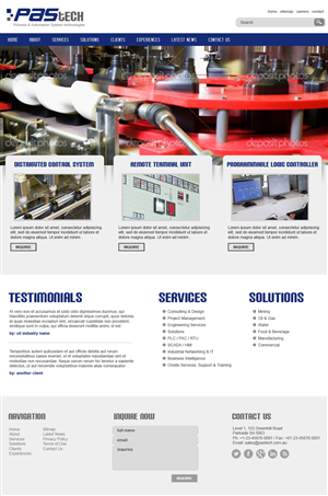 PAStech stands for Process & Automation system technologies and specialises in process automation | Web Design par jeckx2