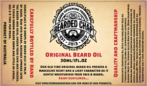 The Bearded Chap -1oz bottle label design - for our brand new beard oil product! | Diseño Gráfico por TedAtkinson