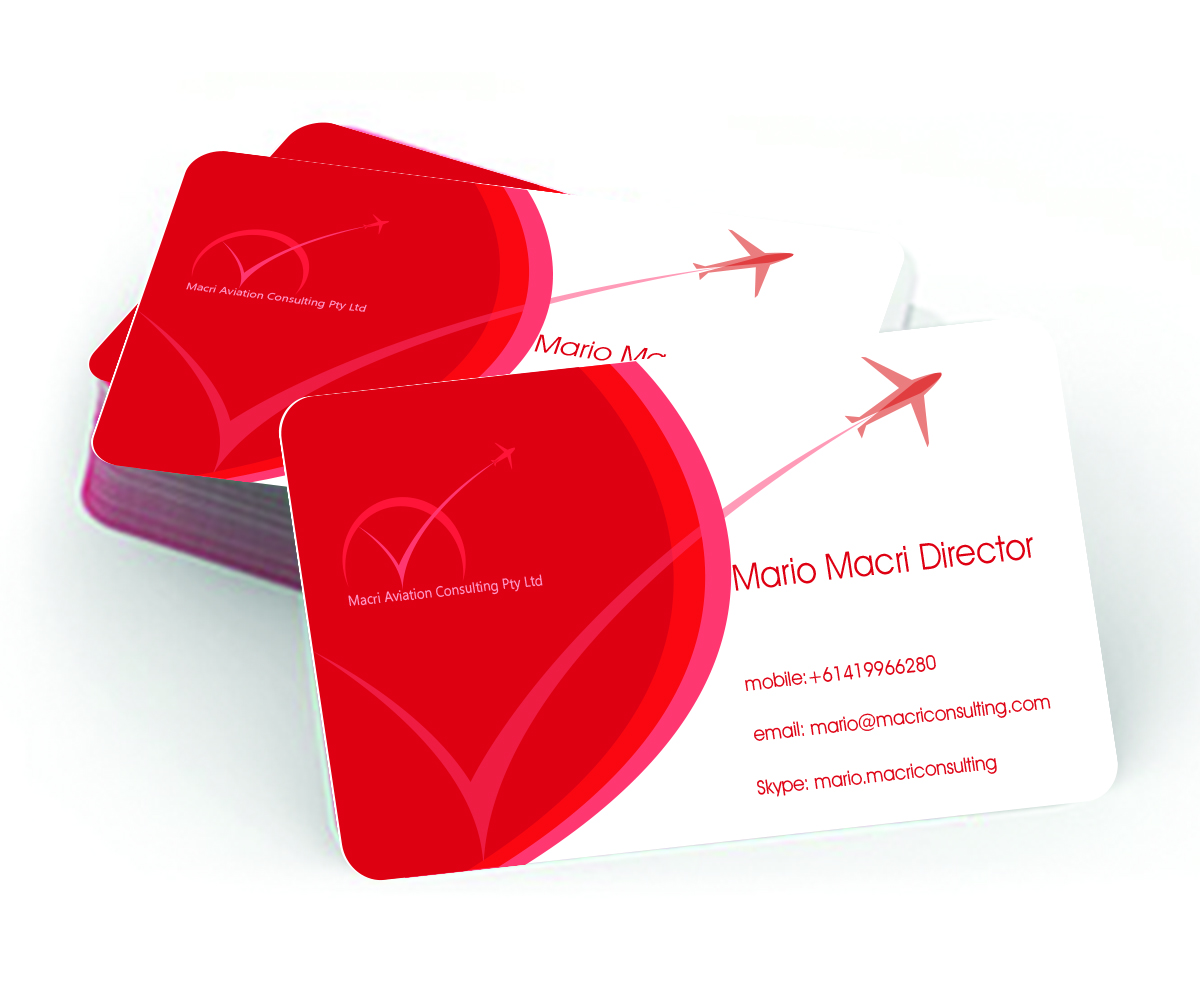 Business Card Design by Aaron for Macri Aviation Consulting Pty Ltd | Design #2108688