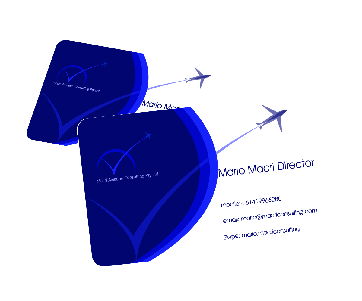 Business Card Design by Aaron for Macri Aviation Consulting Pty Ltd | Design #2108776