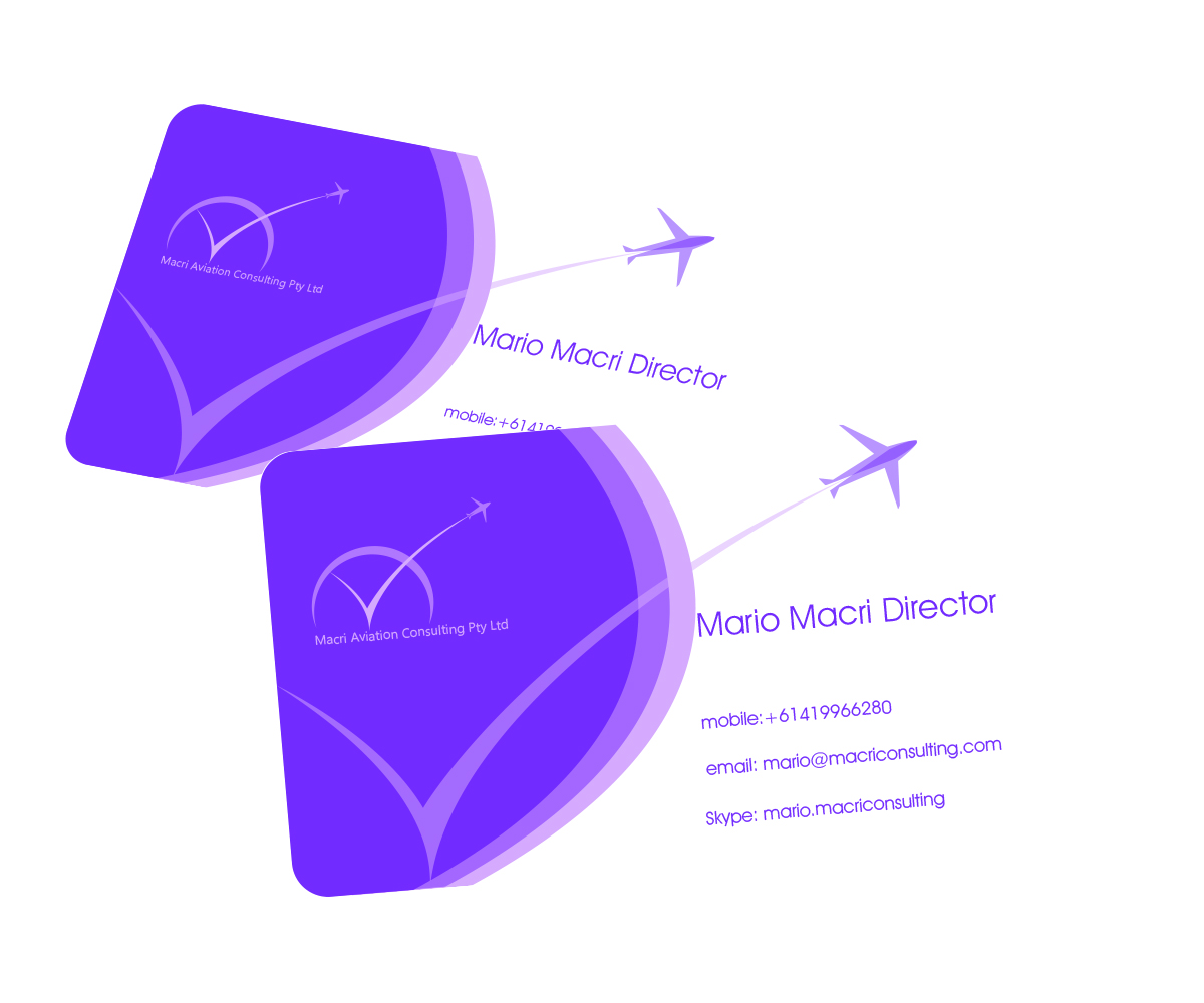 Business Card Design by Aaron for Macri Aviation Consulting Pty Ltd | Design #2108790