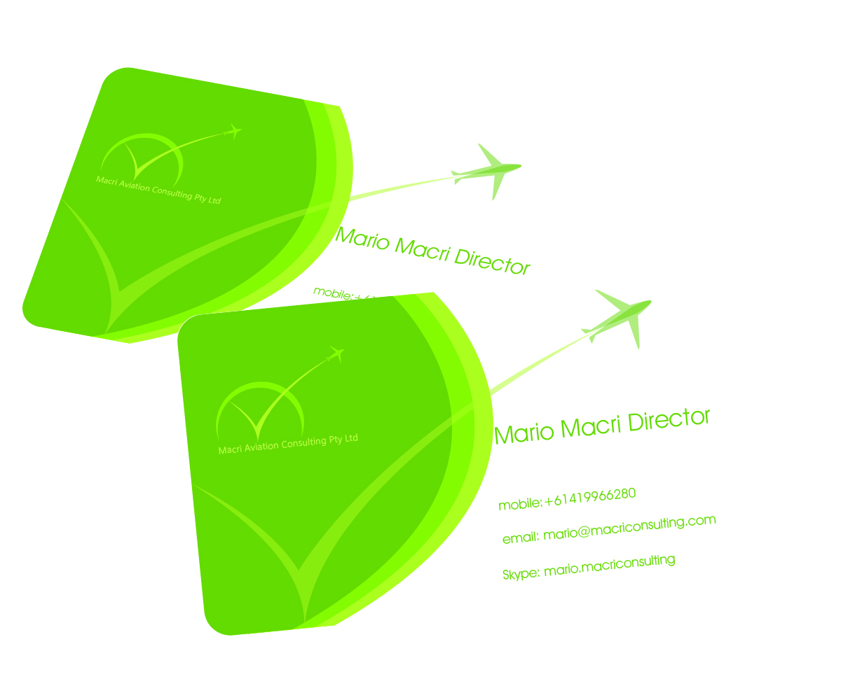 Business Card Design by Aaron for Macri Aviation Consulting Pty Ltd | Design #2109102