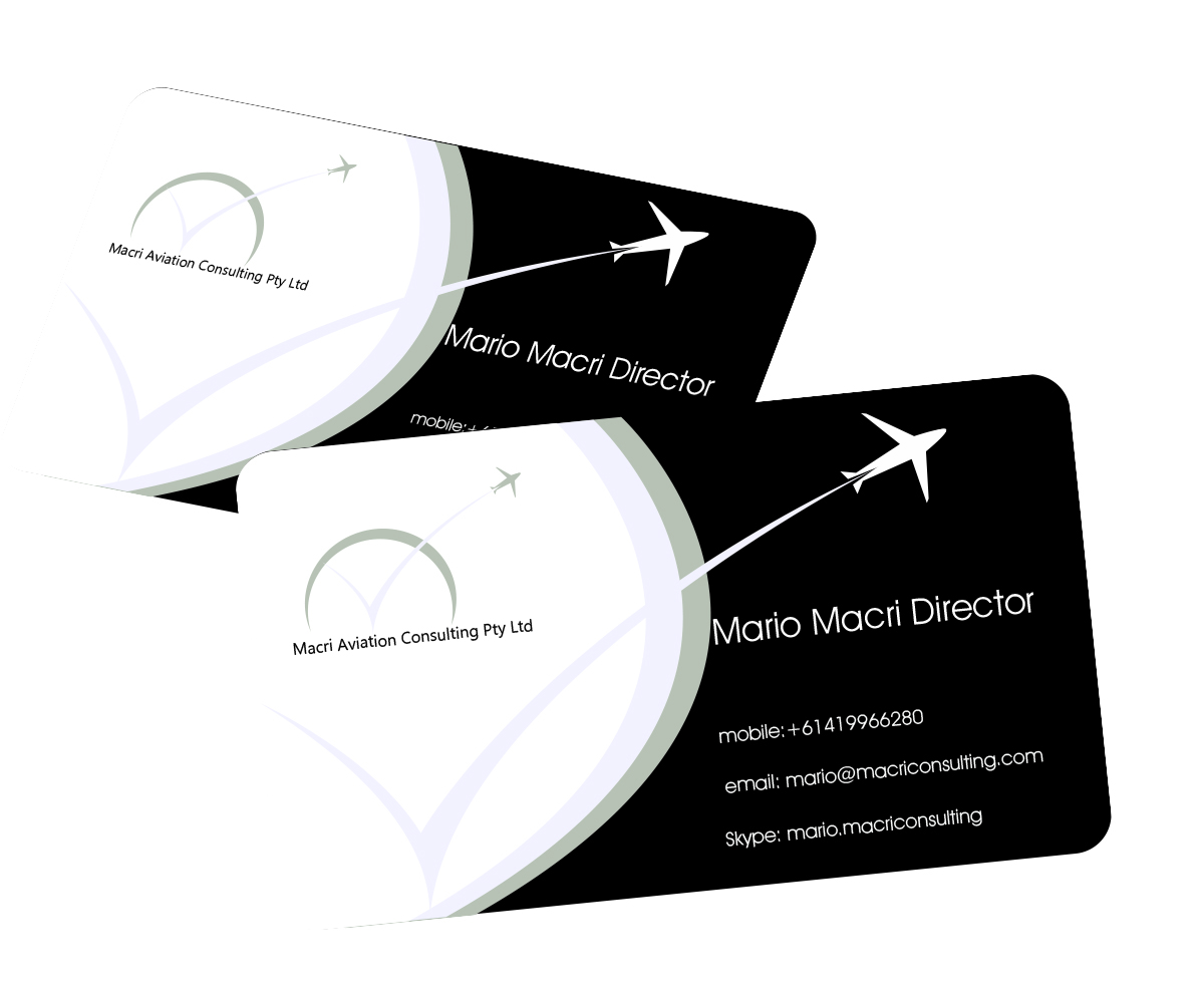 Visitenkarten-Design von Aaron für Macri Aviation Consulting Pty Ltd | Design #2109188