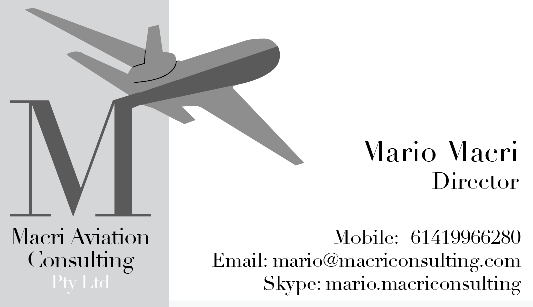 Business Card Design by HMFairweather for Macri Aviation Consulting Pty Ltd | Design #2112292
