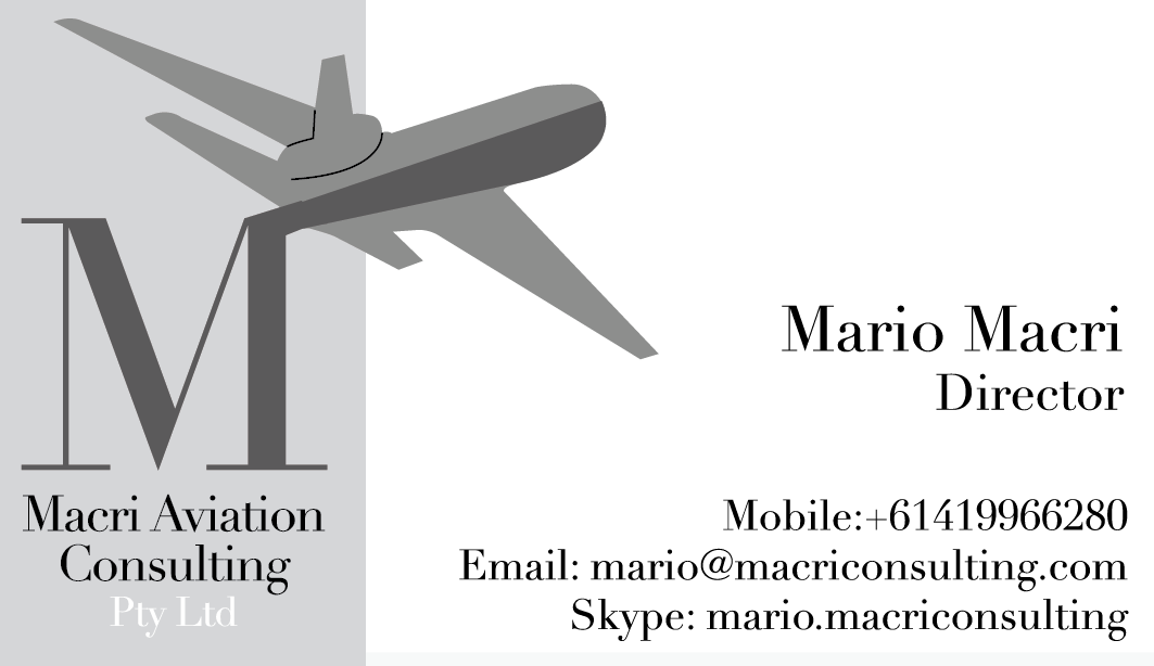 Visitenkarten-Design von HMFairweather für Macri Aviation Consulting Pty Ltd | Design #2112304