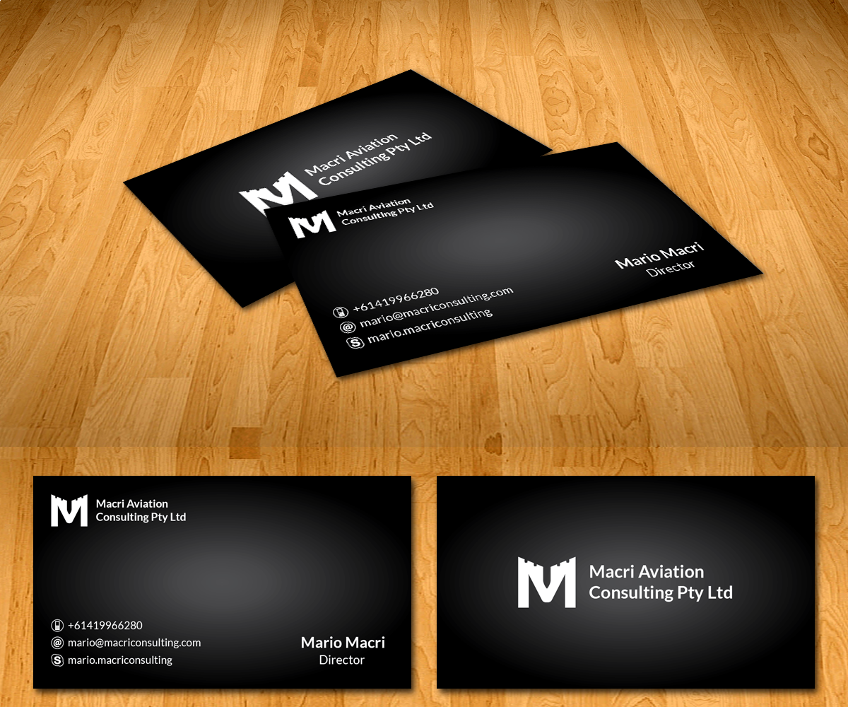 Business Card Design by Radu Borzea for Macri Aviation Consulting Pty Ltd | Design #2109813