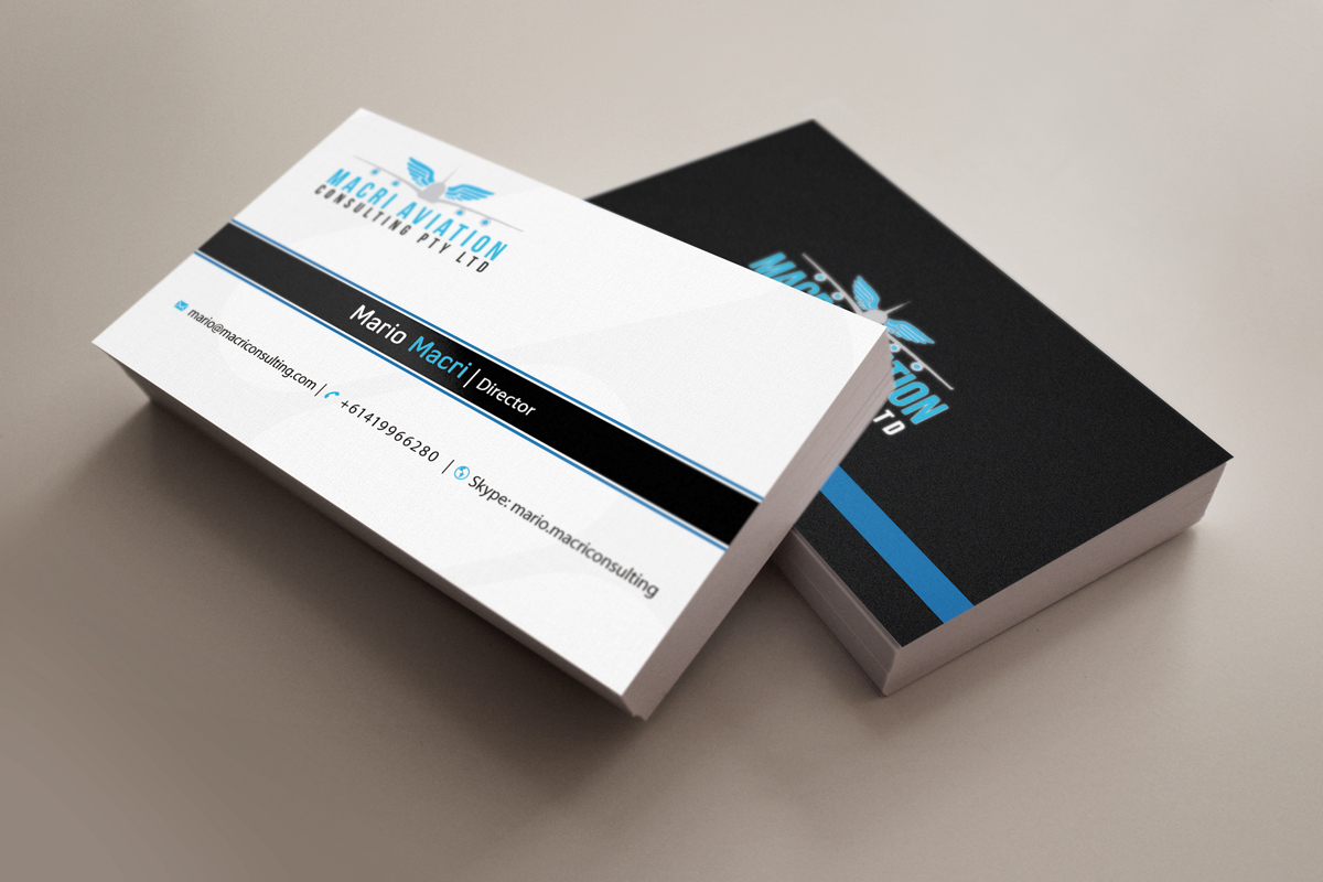 Visitenkarten-Design von bachir7 für Macri Aviation Consulting Pty Ltd | Design #2120777