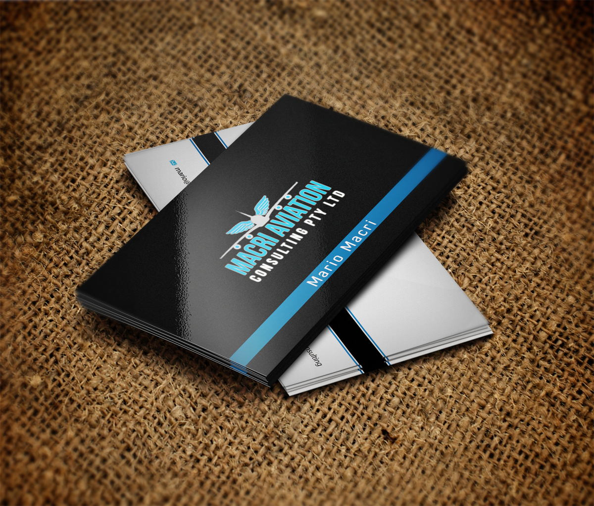 Visitenkarten-Design von bachir7 für Macri Aviation Consulting Pty Ltd | Design #2122448