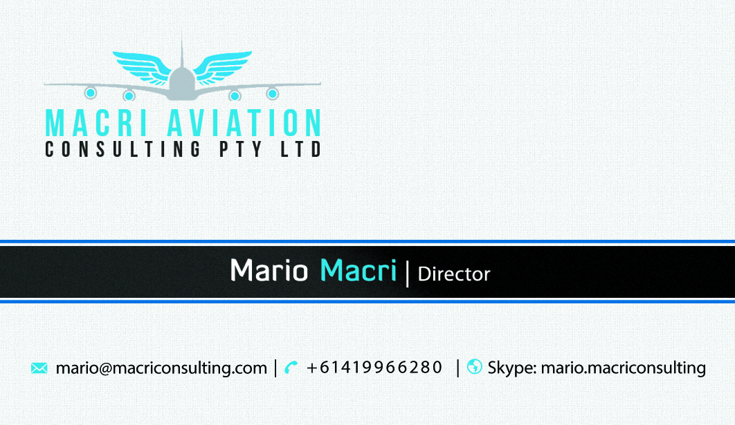 Visitenkarten-Design von bachir7 für Macri Aviation Consulting Pty Ltd | Design #2157816