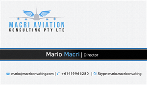 Visitenkarten-Design von bachir7 für Macri Aviation Consulting Pty Ltd | Design: #2157816