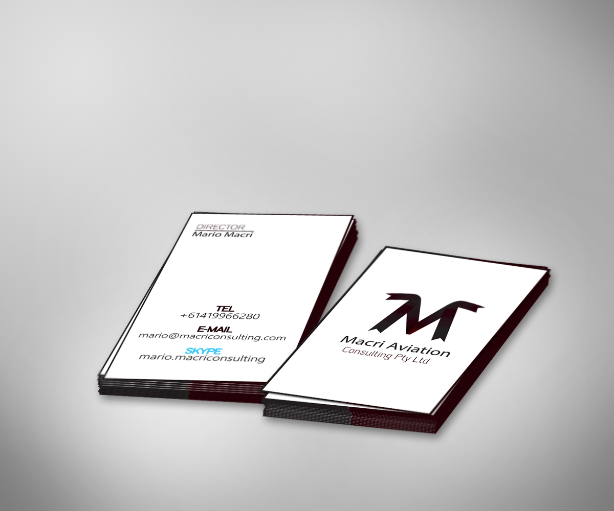 Business Card Design by Dimitris V for Macri Aviation Consulting Pty Ltd | Design #2101757
