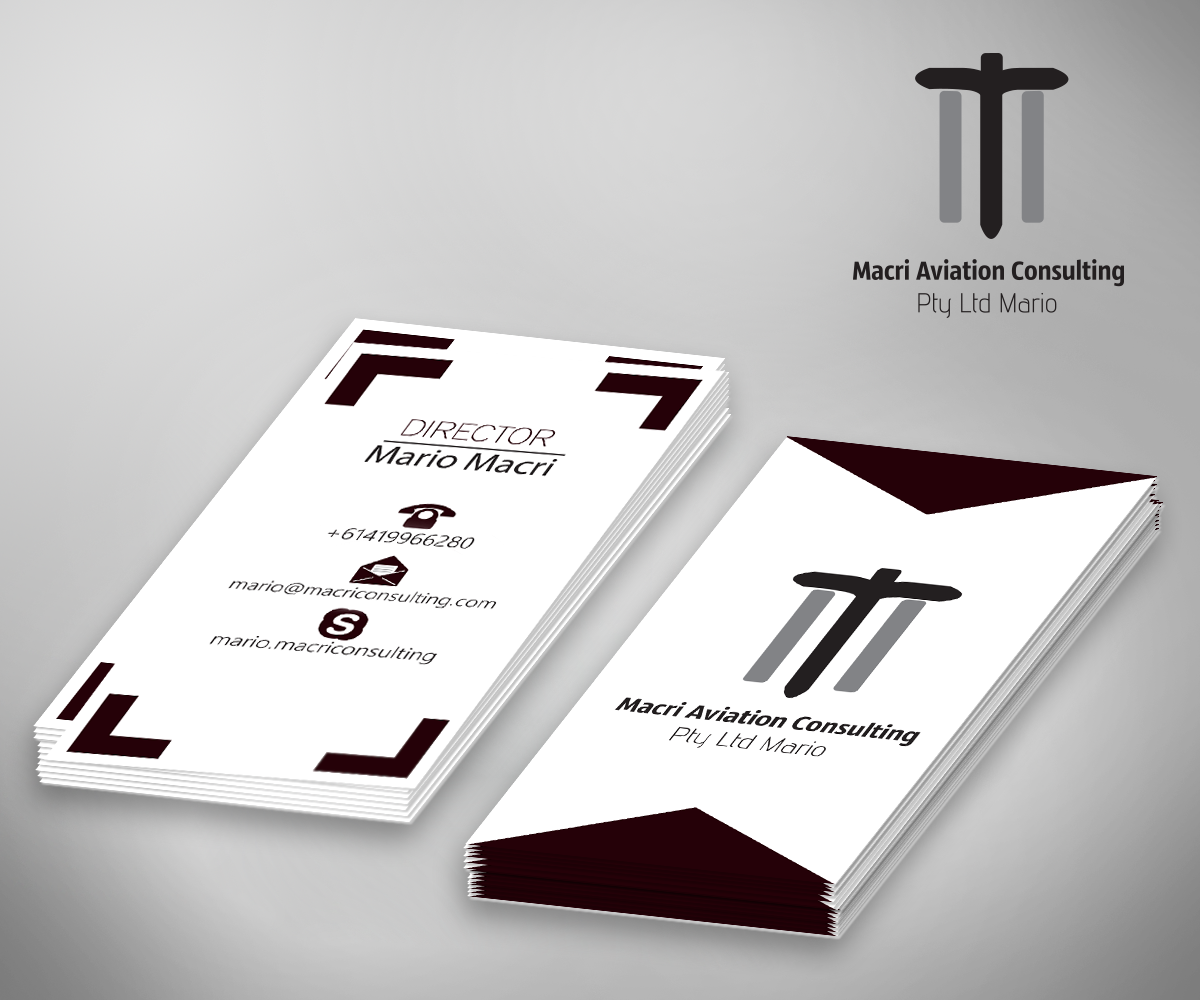 Visitenkarten-Design von Dimitris V für Macri Aviation Consulting Pty Ltd | Design #2109152