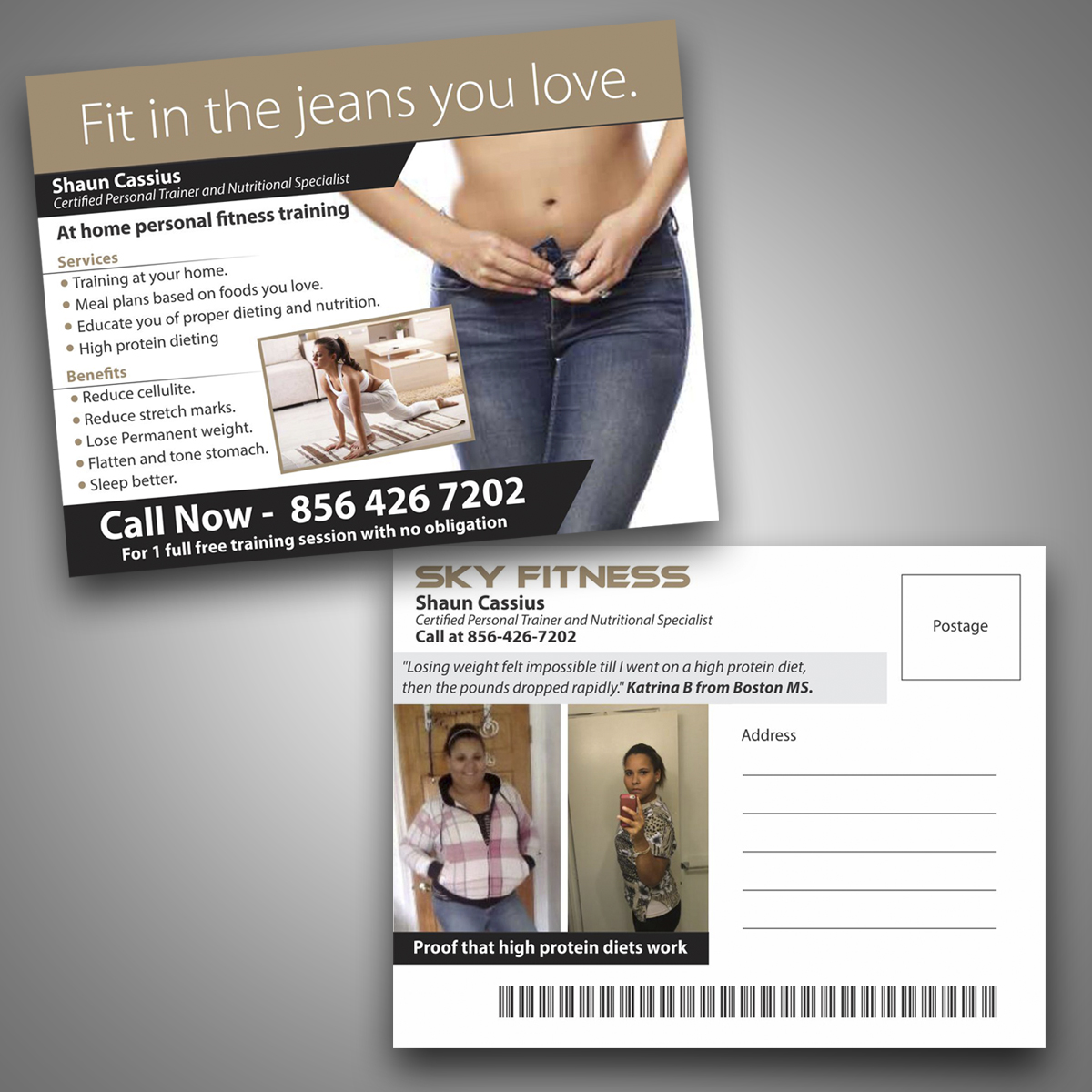 Design de Carte Postale par visualkota pour Sky Fitness | Design #9732187