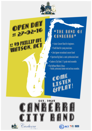 Diseño de Póster por Designs by Fikri para Canberra City Band | Diseño: #9851799