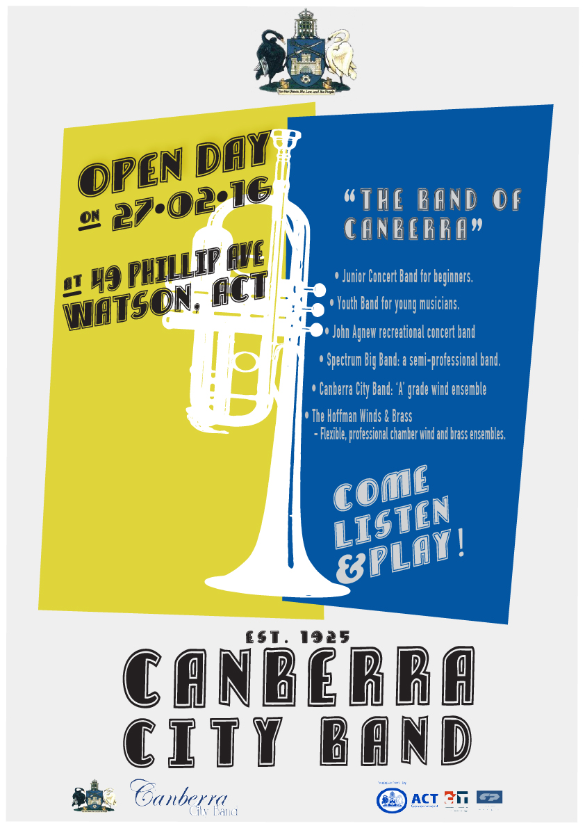 Diseño de Póster por Designs by Fikri para Canberra City Band | Diseño #9854948