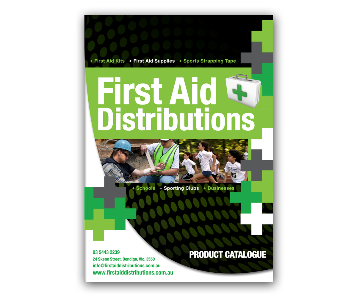 Catalogue Design by TheStableDesign for First Aid Distributions | Design #2120474