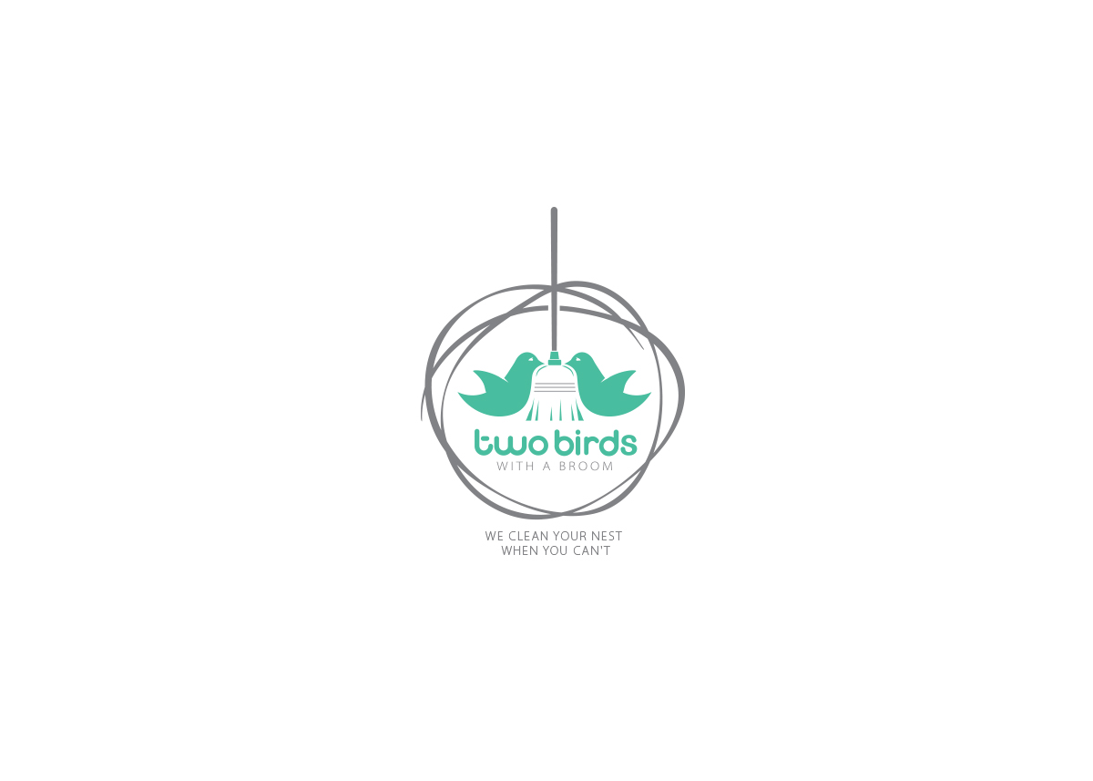Logo Design by Sonya for Two Birds With A Broom | Design #9674788