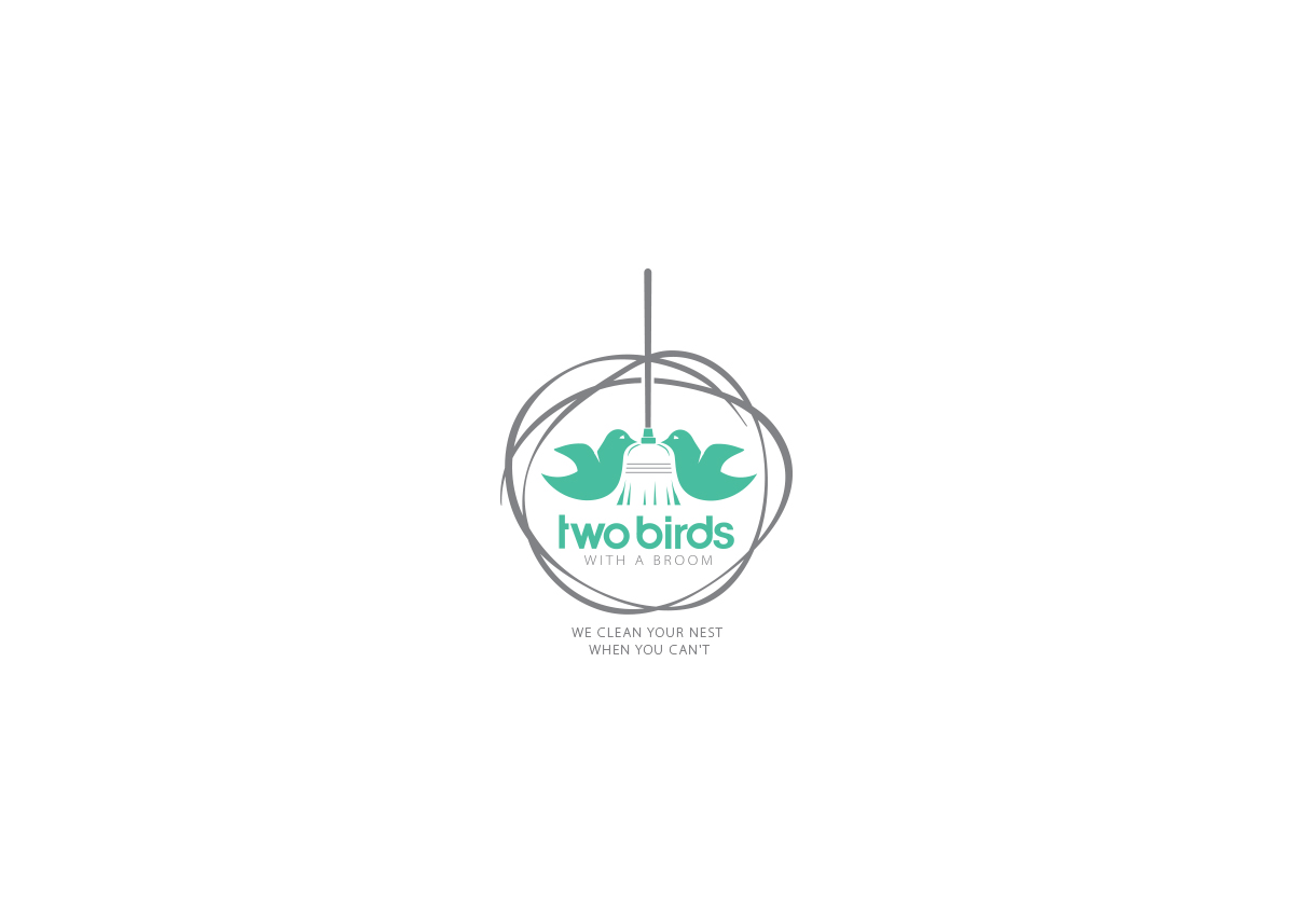 Logo Design by Sonya for Two Birds With A Broom | Design #9747008